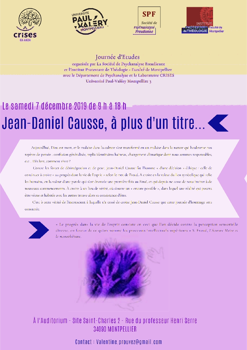 Affiche journée Jean Danièle Causse 