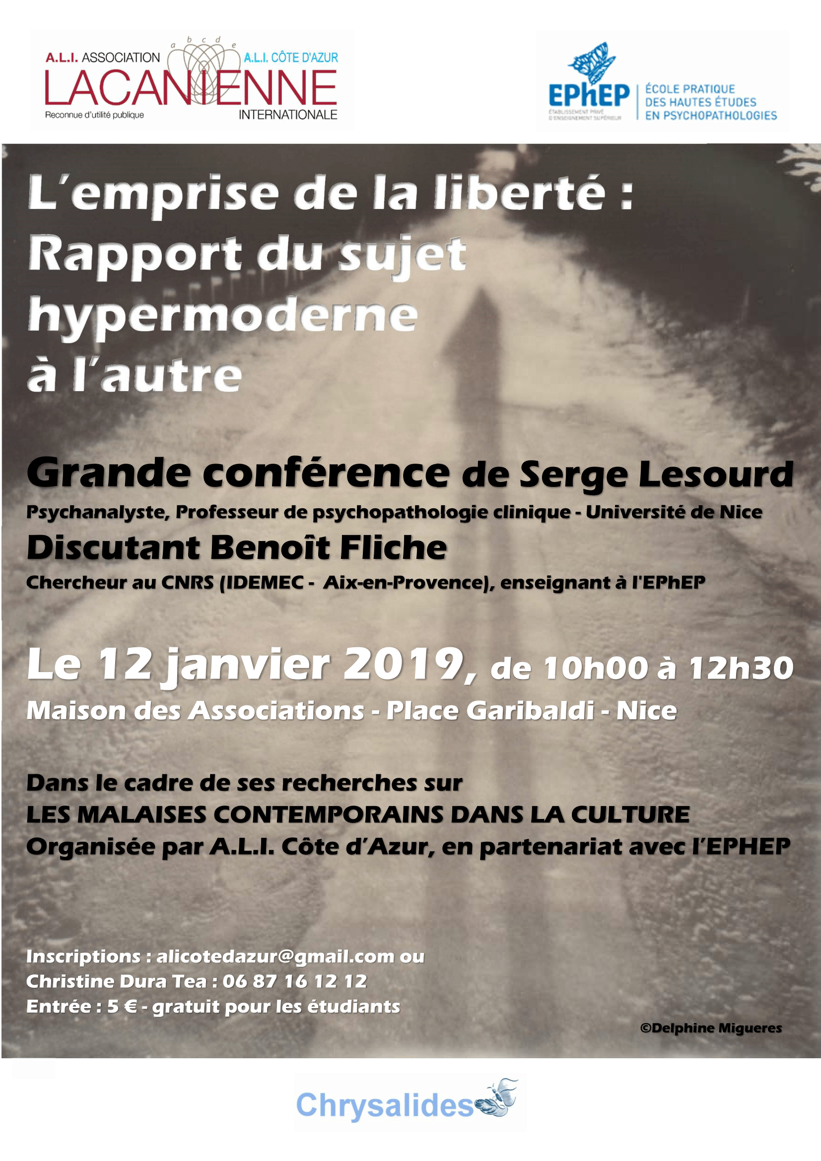Affiche de la conférence Lesourd à Nice