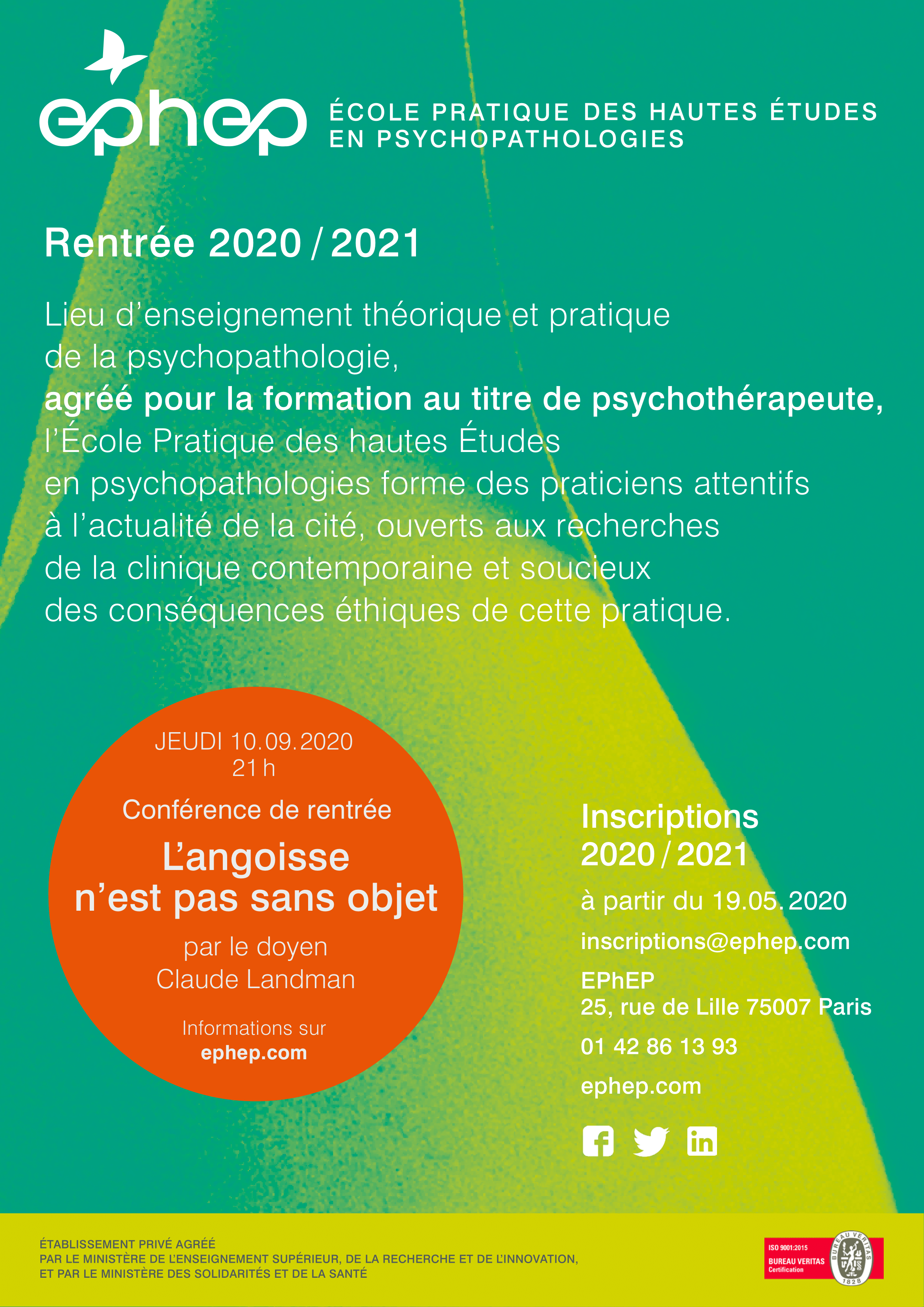 Affiche de rentrée 2020-2021